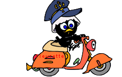 Gif animé Caliméro scooter